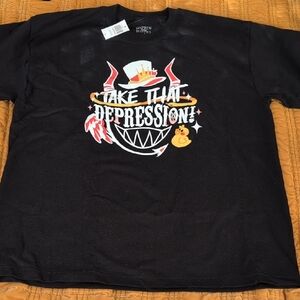 Men’s Black Graphic Tee - Take That Depression